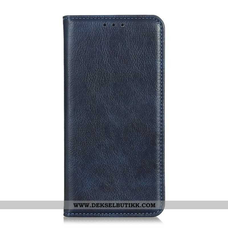 Beskyttelse Deksel Til Xiaomi Redmi Note 10 5G Folio Deksel Lychee Split Leather Texture