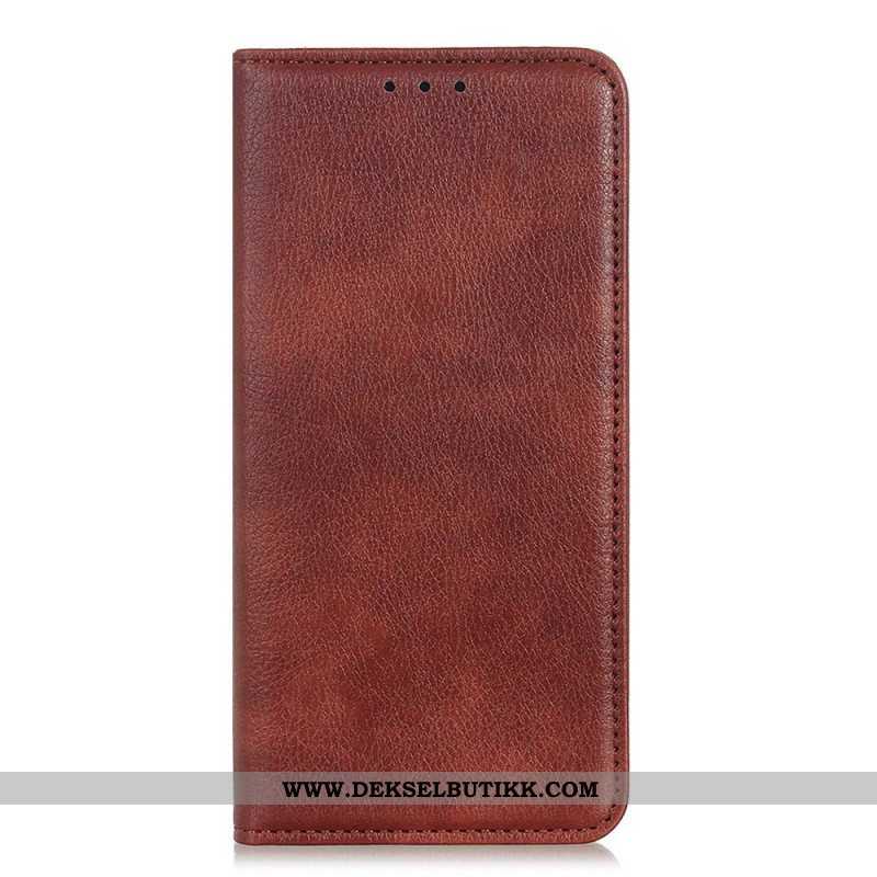 Beskyttelse Deksel Til Xiaomi Redmi Note 11 / 11S Folio Deksel Lychee Split Leather Texture