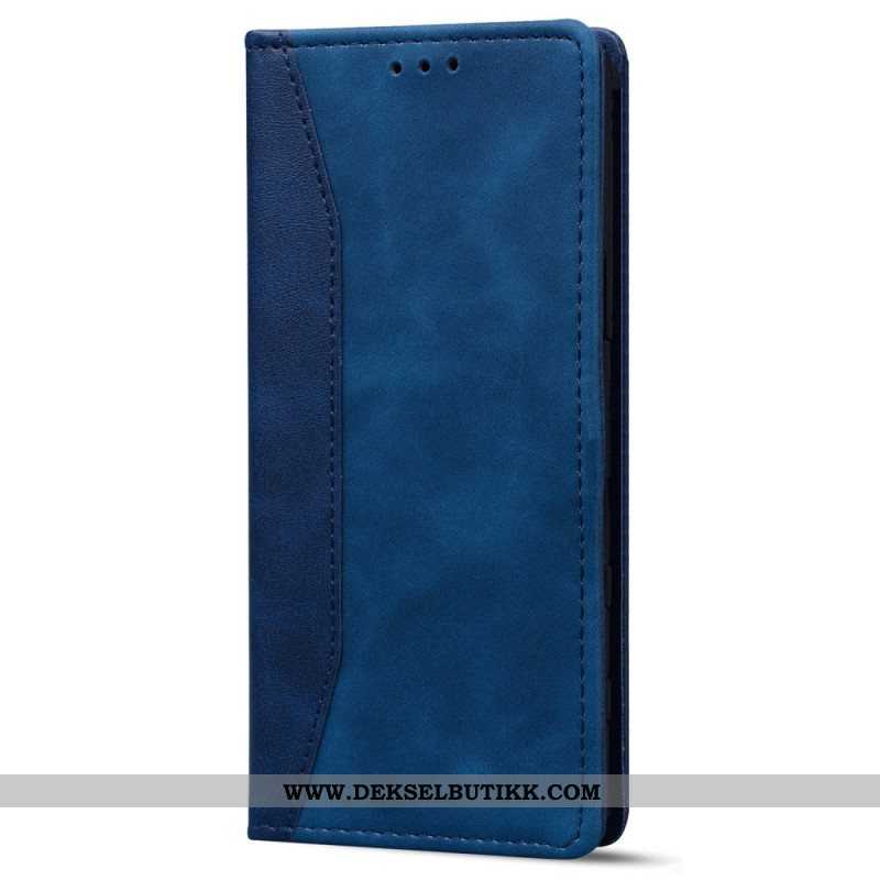 Beskyttelse Deksel Til iPhone 14 Folio Deksel Tofarget Business Leather Effect