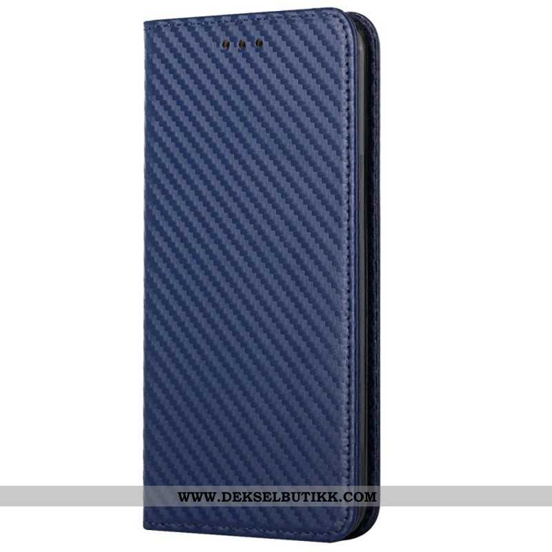 Beskyttelse Deksel Til iPhone 14 Pro Med Kjede Folio Deksel Strappy Carbon Fiber Style