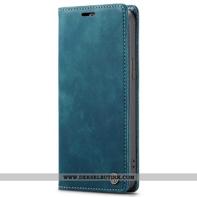 Beskyttelse Deksel Til iPhone 15 Folio Deksel Vintage Faux Leather Caseme