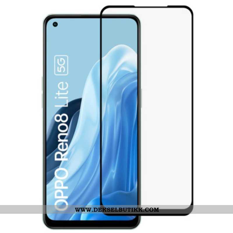 Black Contour Herdet Glass Beskyttelse For Oppo Reno 8 Lite