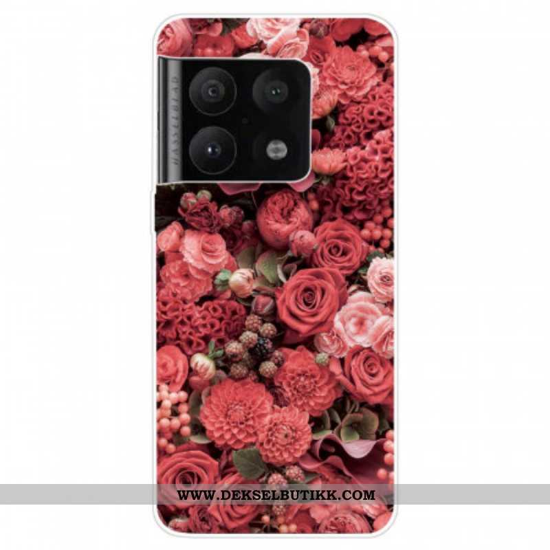 Deksel Til OnePlus 10 Pro 5G Rosa Blomster