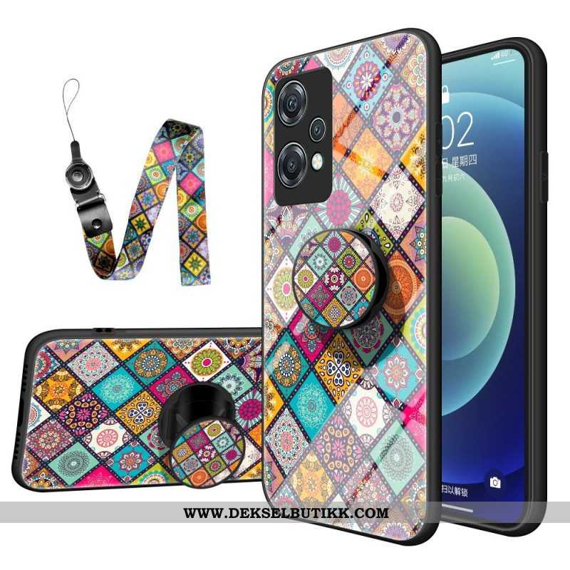 Deksel Til OnePlus Nord CE 2 Lite 5G Patchwork Magnetisk Holder