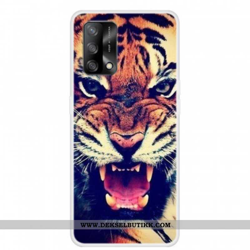 Deksel Til Oppo A74 4G Tiger Foran