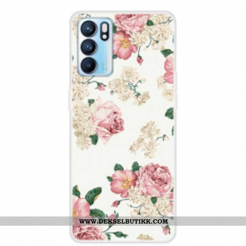 Deksel Til Oppo Reno 6 5G Sømløse Liberty-blomster