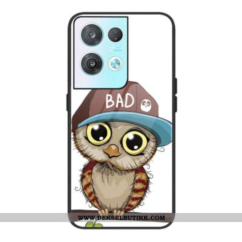 Deksel Til Oppo Reno 8 Bad Owl Herdet Glass