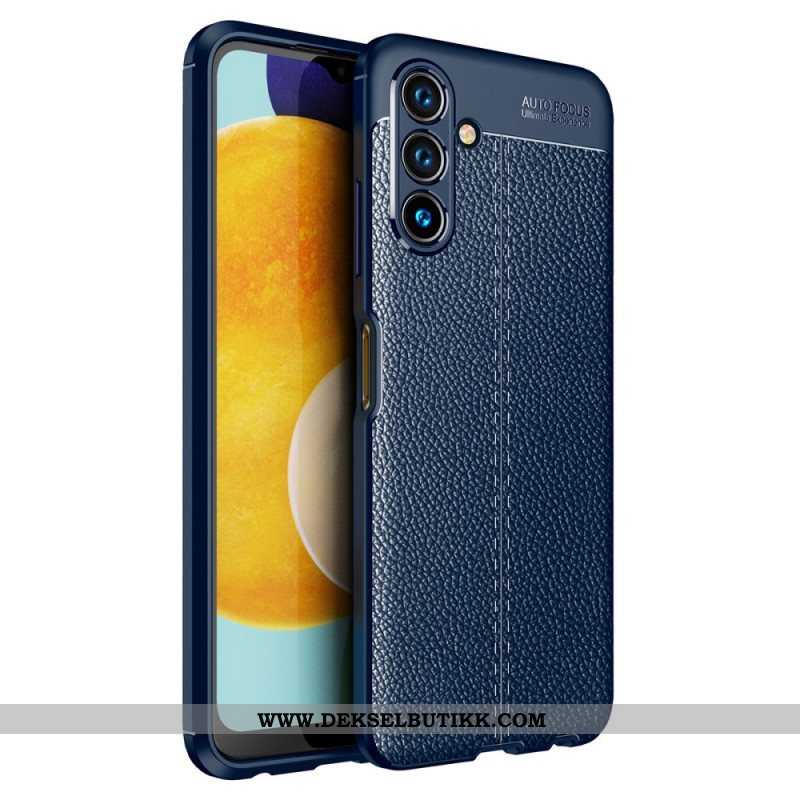 Deksel Til Samsung Galaxy A13 5G / A04s Dobbel Linje Litchi Leather Effect