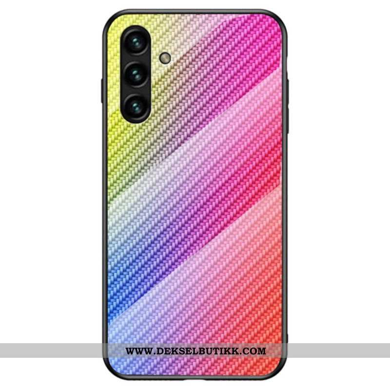 Deksel Til Samsung Galaxy A13 5G / A04s Karbonfiber Herdet Glass