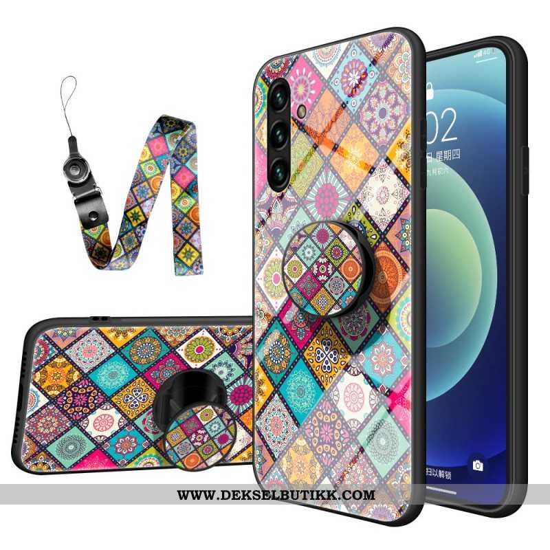 Deksel Til Samsung Galaxy A13 5G / A04s Patchwork Magnetisk Holder