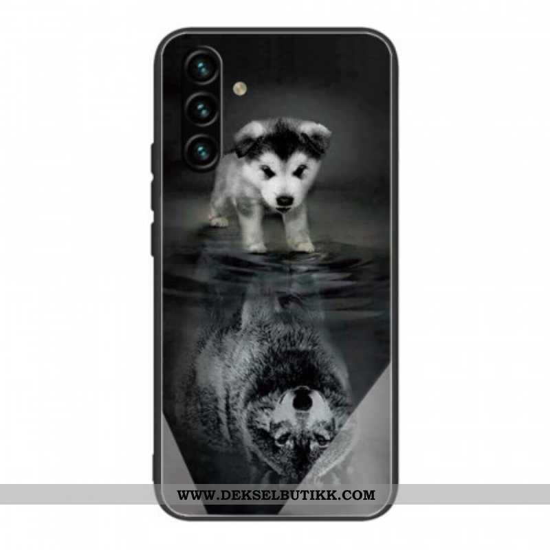 Deksel Til Samsung Galaxy A13 5G / A04s Puppy Dream Herdet Glass