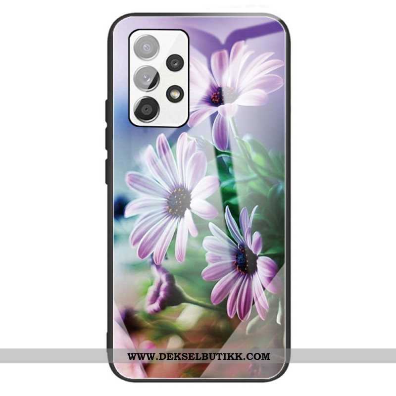 Deksel Til Samsung Galaxy A13 Herdet Glass Blomster