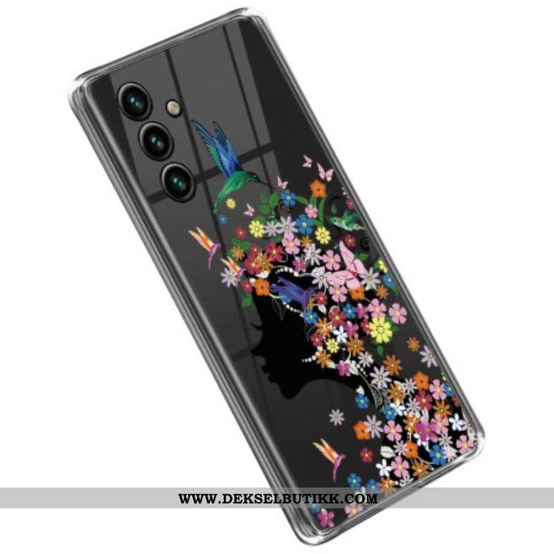 Deksel Til Samsung Galaxy A14 / A14 5G Gjennomsiktig Blomsterhode