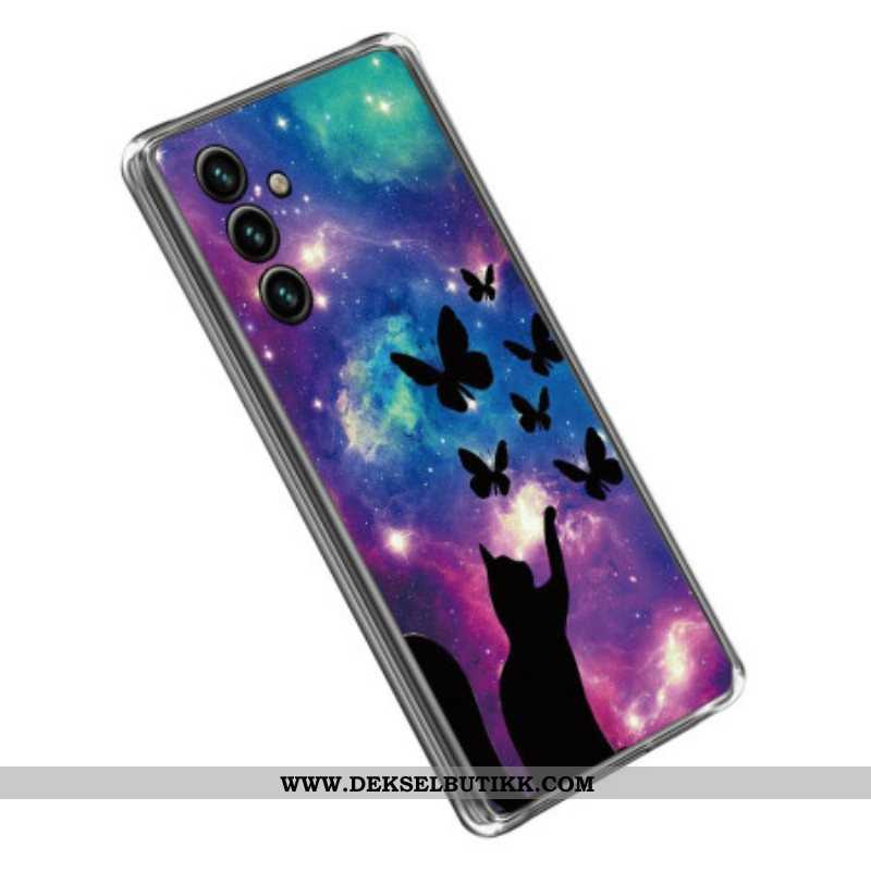 Deksel Til Samsung Galaxy A14 / A14 5G Space Cat Silikon