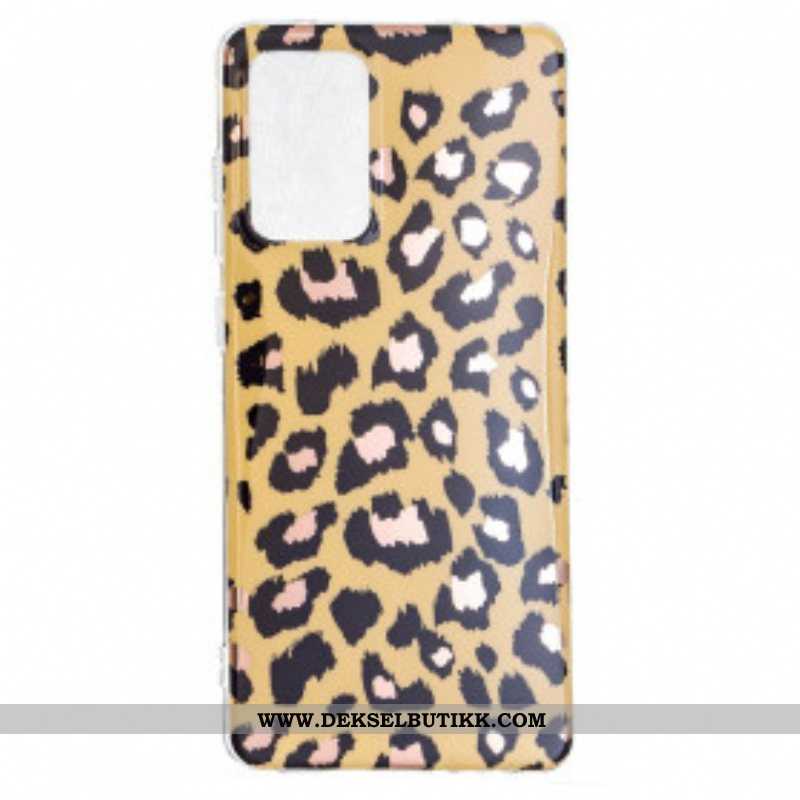 Deksel Til Samsung Galaxy A52 4G / A52 5G / A52s 5G Marmor I Leopardstil