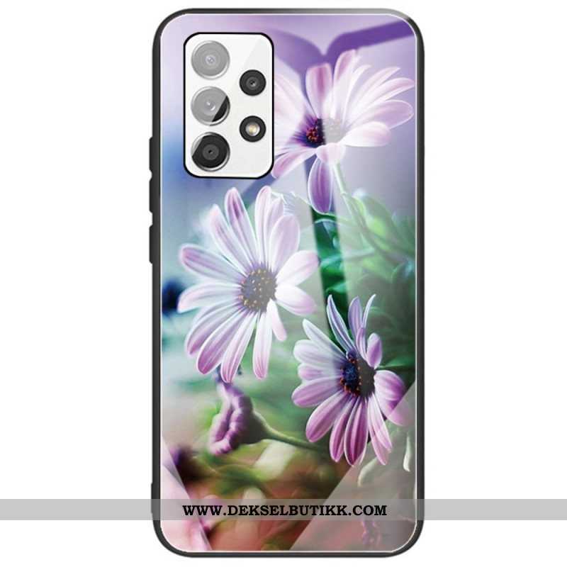 Deksel Til Samsung Galaxy A53 5G Herdet Glass Blomster