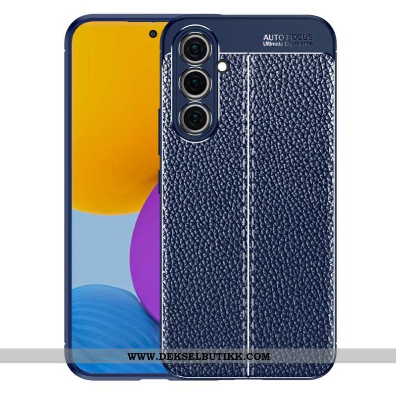 Deksel Til Samsung Galaxy A54 5G Dobbel Linje Litchi Leather Effect