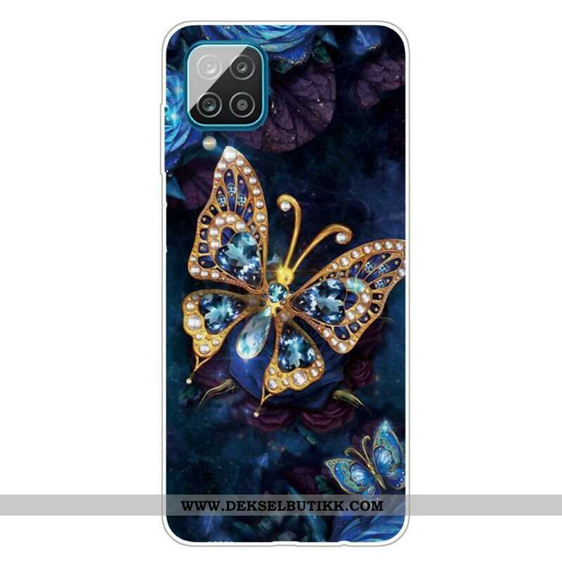 Deksel Til Samsung Galaxy M12 / A12 Butterfly Luksus