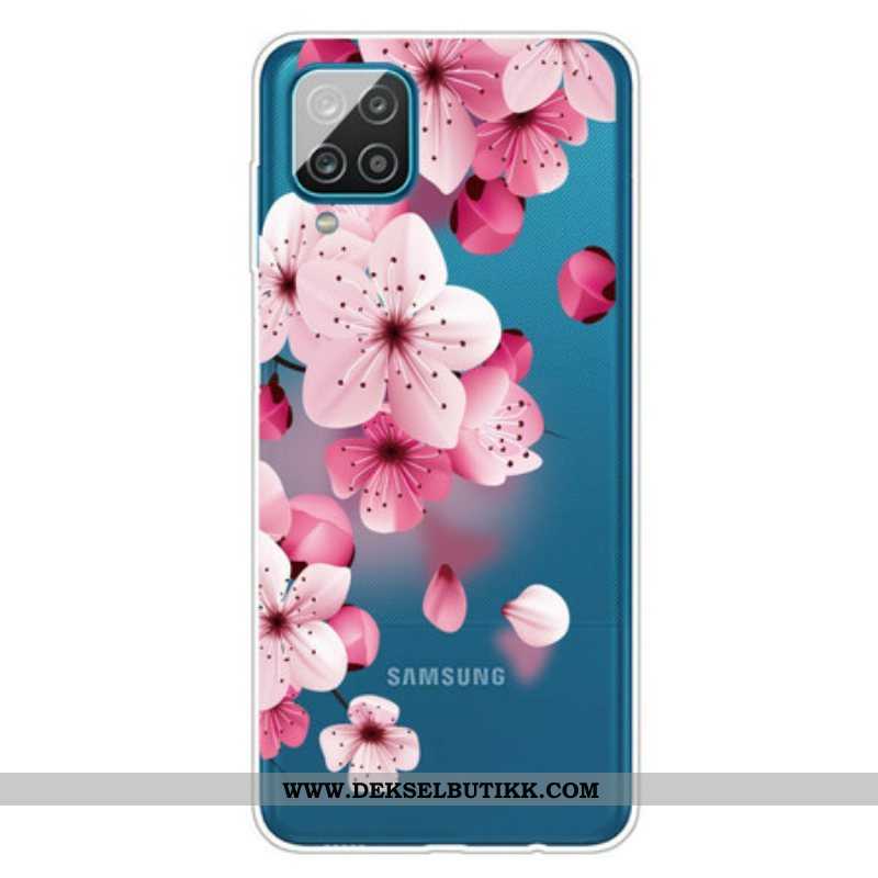 Deksel Til Samsung Galaxy M12 / A12 Små Rosa Blomster