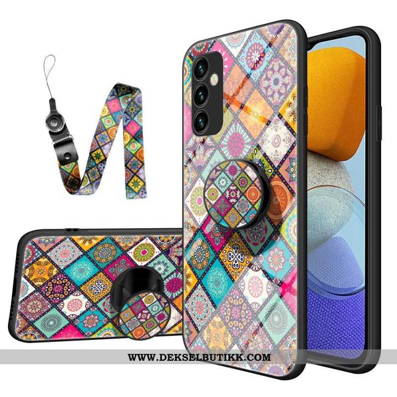 Deksel Til Samsung Galaxy M23 5G Patchwork Magnetisk Holder