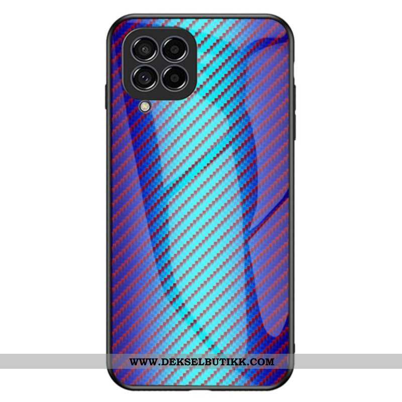 Deksel Til Samsung Galaxy M33 5G Karbonfiber Herdet Glass