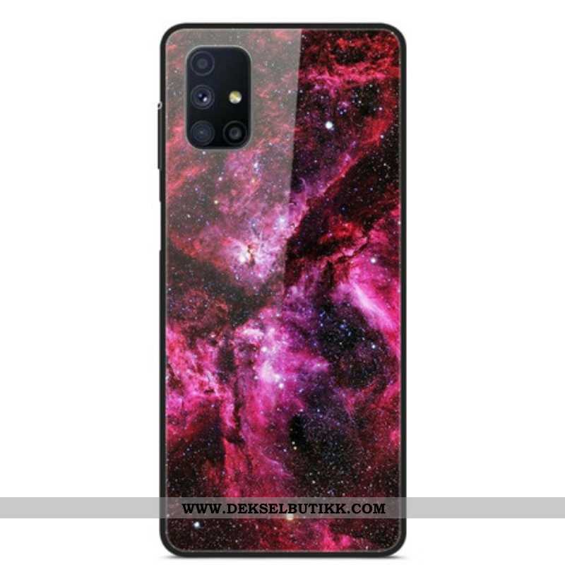 Deksel Til Samsung Galaxy M51 Rosa Herdet Glass