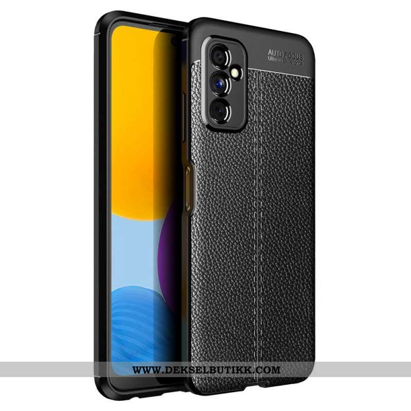 Deksel Til Samsung Galaxy M52 5G Dobbel Linje Litchi Leather Effect