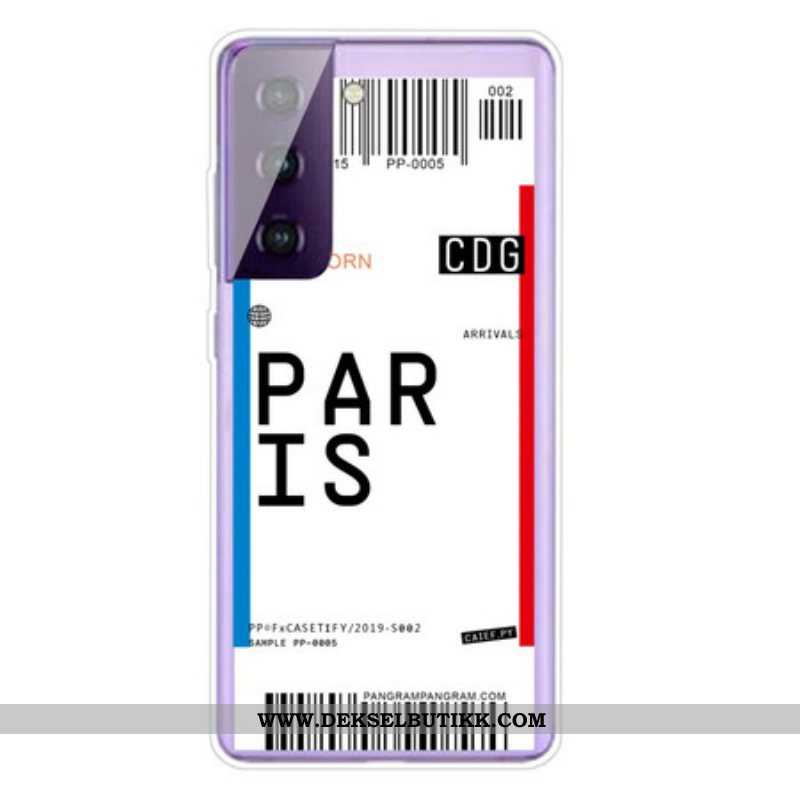 Deksel Til Samsung Galaxy S21 5G Boardingkort Til Paris