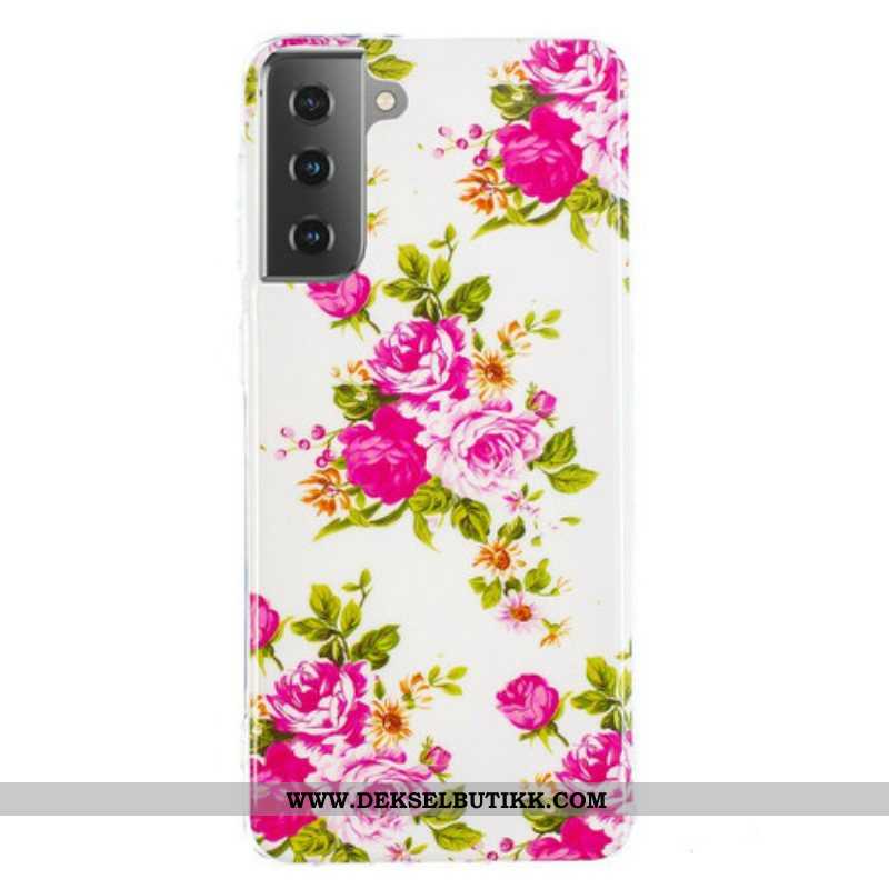 Deksel Til Samsung Galaxy S21 5G Fluorescerende Liberty-blomster