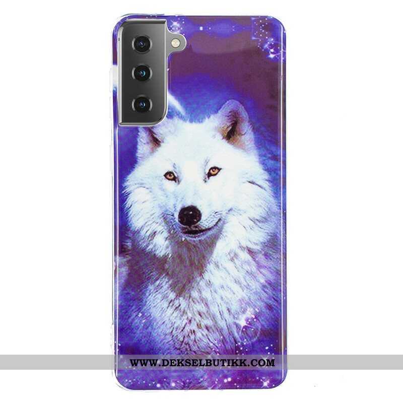 Deksel Til Samsung Galaxy S21 5G Fluorescerende Wolf-serien