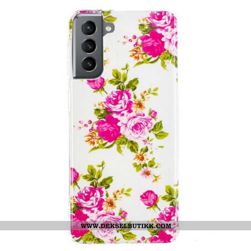 Deksel Til Samsung Galaxy S21 FE Fluorescerende Liberty-blomster