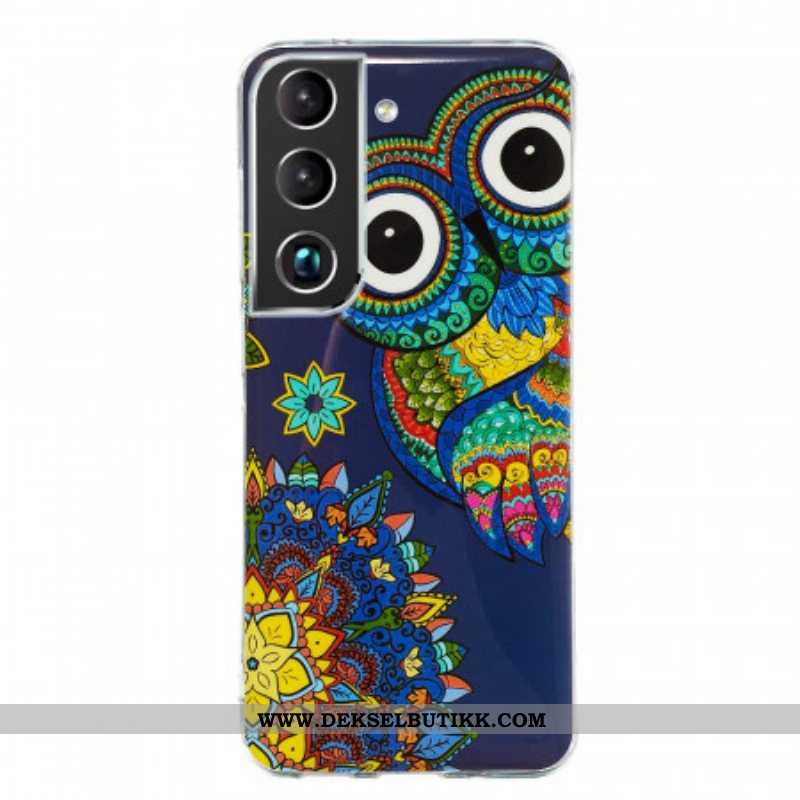 Deksel Til Samsung Galaxy S22 5G Fluorescerende Ugle Mandala