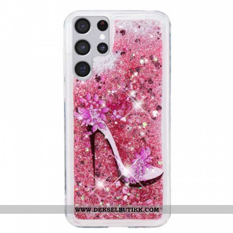 Deksel Til Samsung Galaxy S22 Ultra 5G Glitter Pumpe