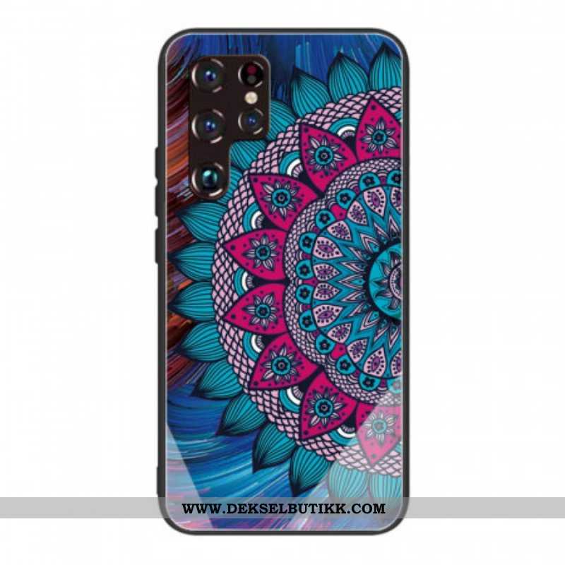 Deksel Til Samsung Galaxy S22 Ultra 5G Mandala Herdet Glass