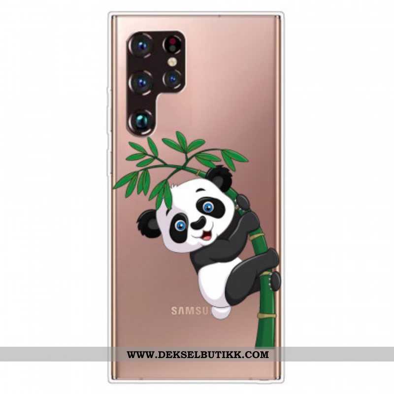 Deksel Til Samsung Galaxy S22 Ultra 5G Panda På Bambus