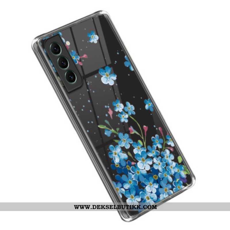 Deksel Til Samsung Galaxy S23 5G Blå Blomster