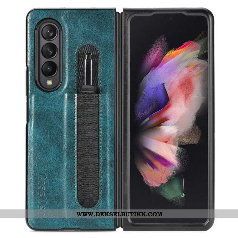 Deksel Til Samsung Galaxy Z Fold 3 5G Style Leather Stylus Holder Caseneo