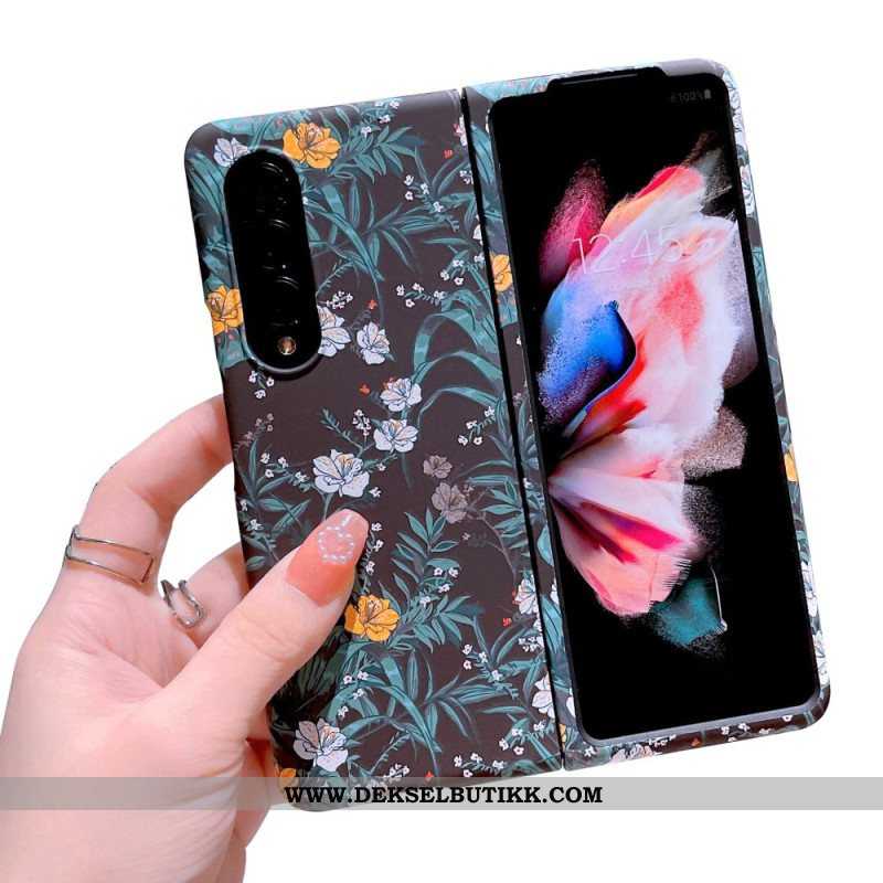 Deksel Til Samsung Galaxy Z Fold 4 Blomster Bakgrunn