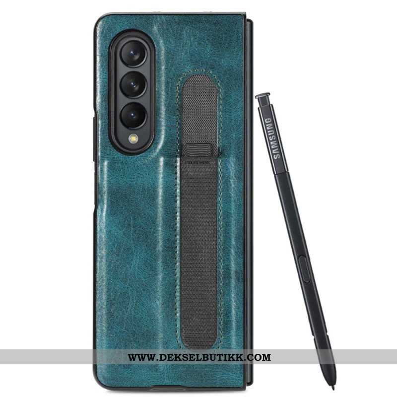 Deksel Til Samsung Galaxy Z Fold 4 Stylus I Imitert Skinn