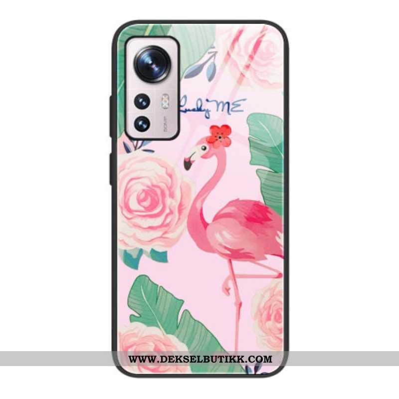 Deksel Til Xiaomi 12 / 12X Flamingo Herdet Glass