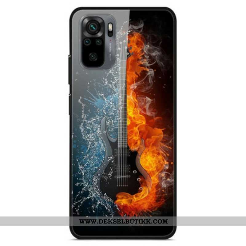 Deksel Til Xiaomi Redmi Note 10 / 10S Gitar I Herdet Glass