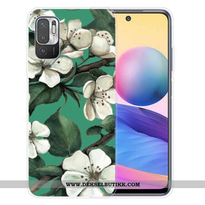 Deksel Til Xiaomi Redmi Note 10 5G Malte Hvite Blomster