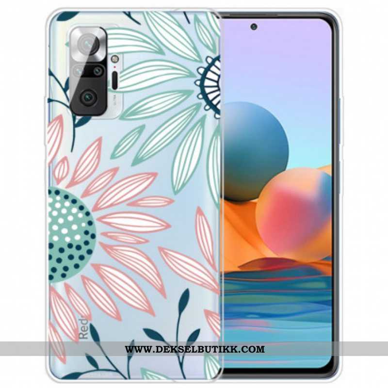 Deksel Til Xiaomi Redmi Note 10 Pro Gjennomsiktig Én Blomst