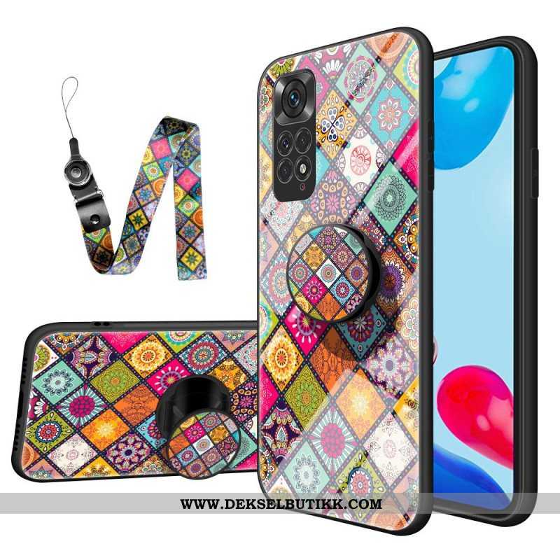 Deksel Til Xiaomi Redmi Note 11 / 11S Patchwork Magnetisk Holder