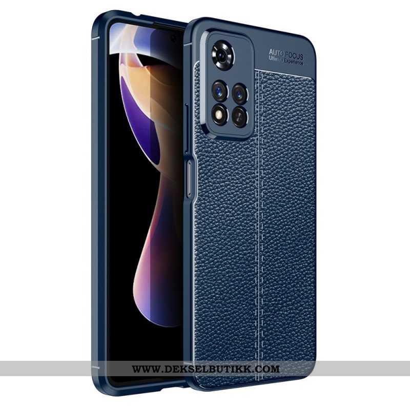 Deksel Til Xiaomi Redmi Note 11 Pro Plus 5G Dobbel Linje Litchi Leather Effect