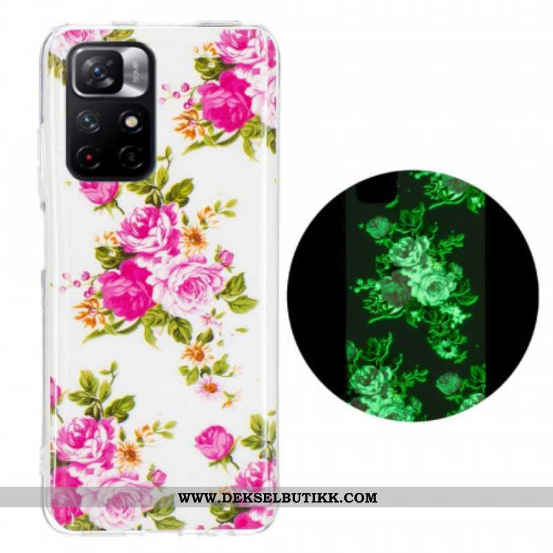 Deksel Til Xiaomi Redmi Note 11 Pro Plus 5G Fluorescerende Liberty-blomster