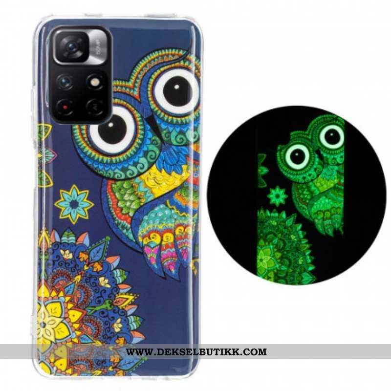 Deksel Til Xiaomi Redmi Note 11 Pro Plus 5G Fluorescerende Ugle Mandala