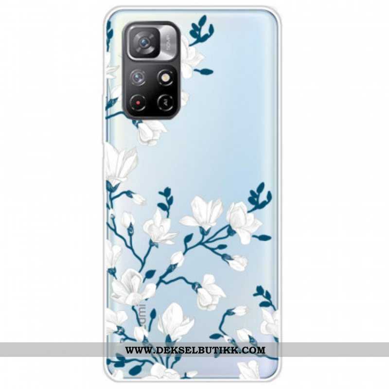 Deksel Til Xiaomi Redmi Note 11 Pro Plus 5G Hvite Blomster