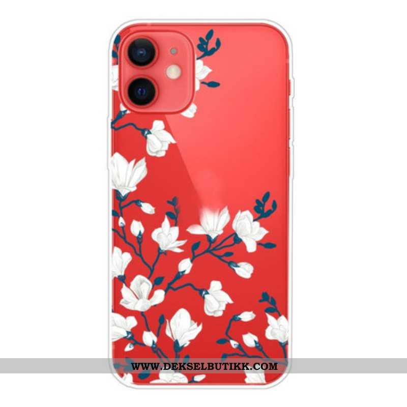 Deksel Til iPhone 13 Mini Hvite Blomster