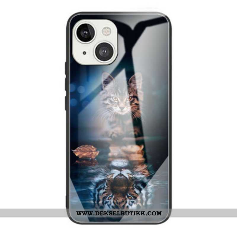 Deksel Til iPhone 13 Mini Mitt Tiger Herdet Glass